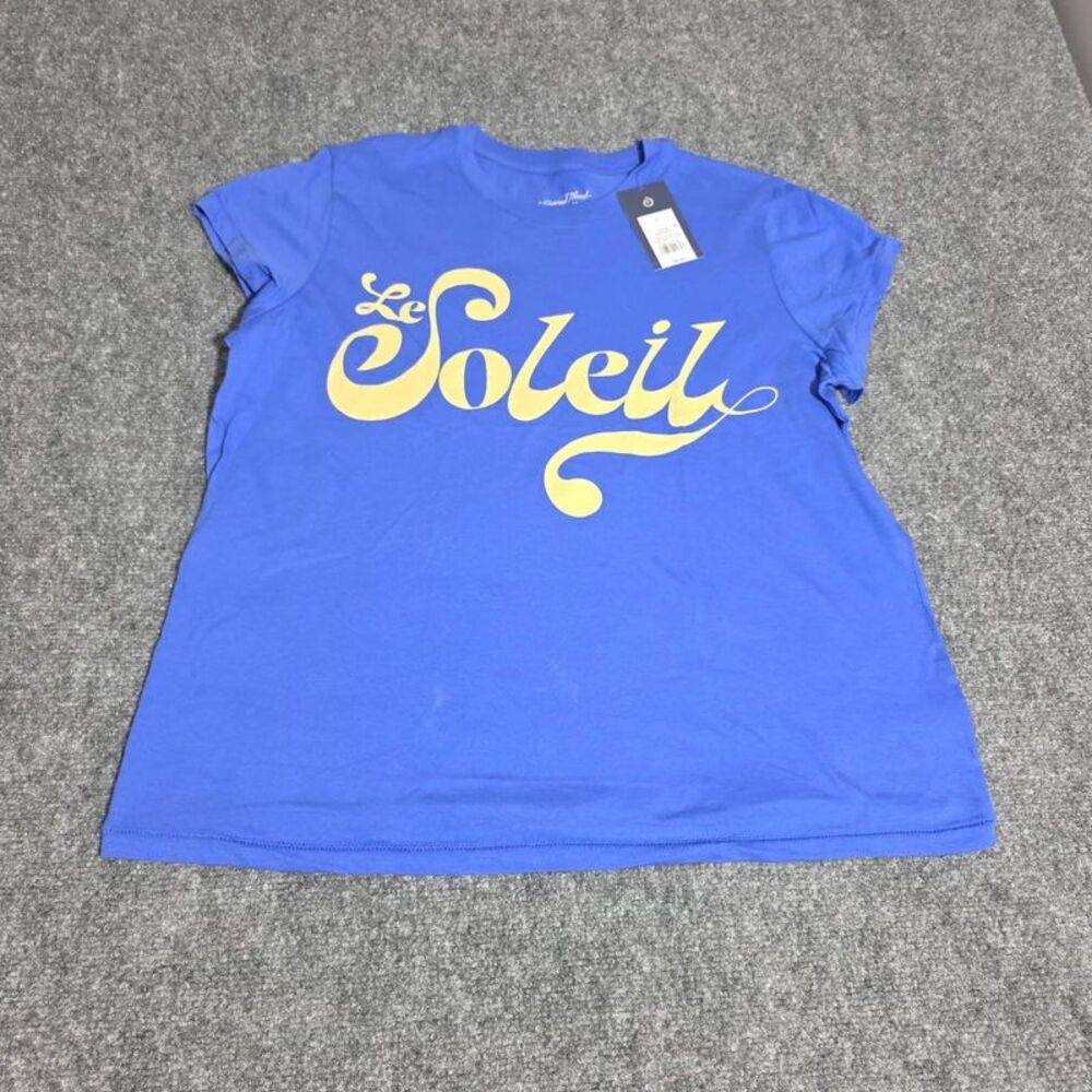 Le Soleil Blue Graphic T-Shirt Size Large